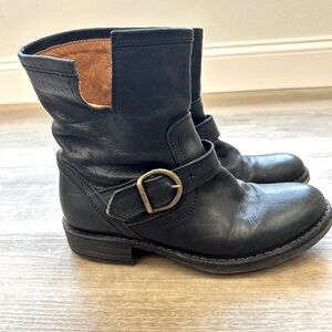 Fiorentini + Baker black leather Moto Boots minimalist luxury designer classic